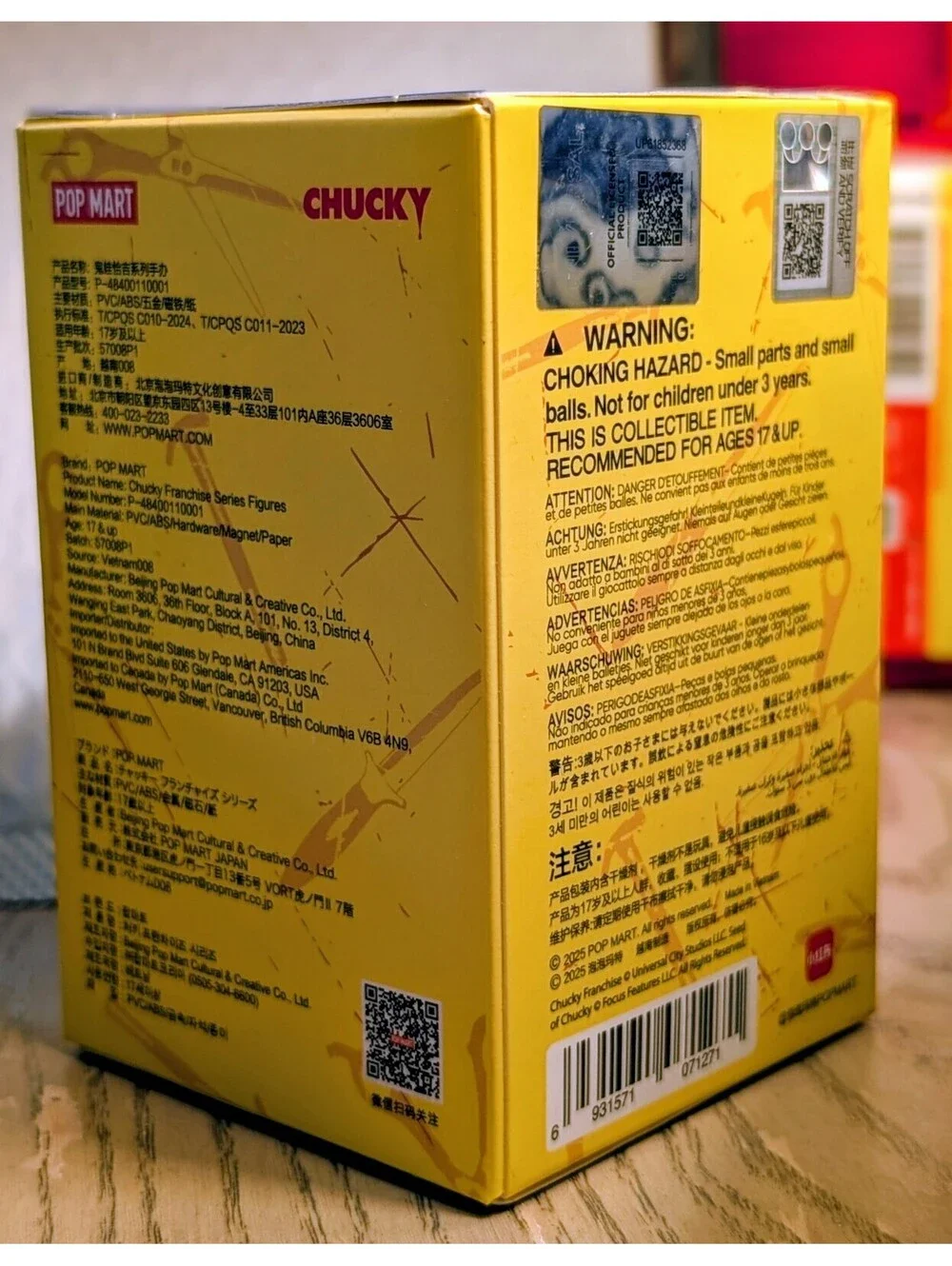 Pop Mart CHUCKY Series Blind Box Figure